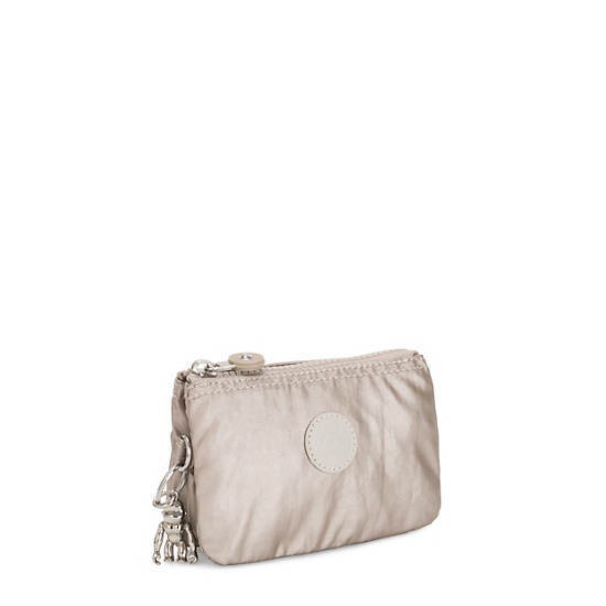 Kipling Creativity Small Metallic Pouch Tassen Beige | BE 2108CT